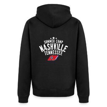 Summer day camp Allentown PA YMCA - Unisex Premium Organic Zip Hoodie - black - Back - Nico (187cm)