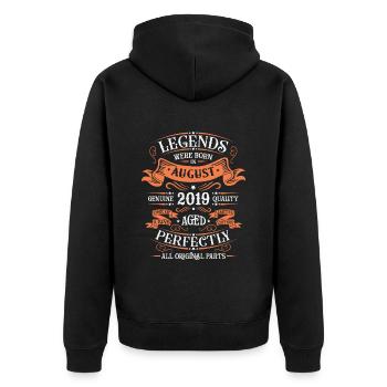 August 2019 anniversary 2019 legends August - Unisex Premium Organic Zip Hoodie - black - Back - Nico (187cm)