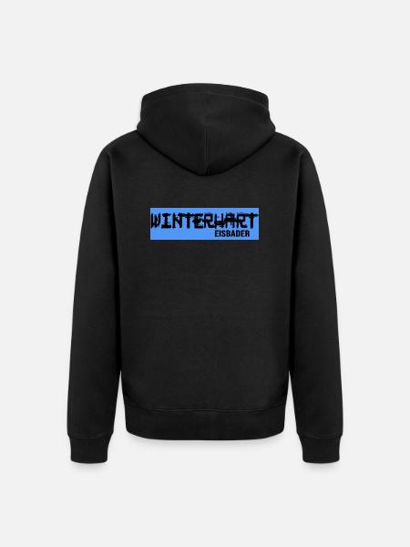 Winterschwimmer crazy eisbath Eisbaden - Unisex Premium Bio Zip Hoodie - Schwarz