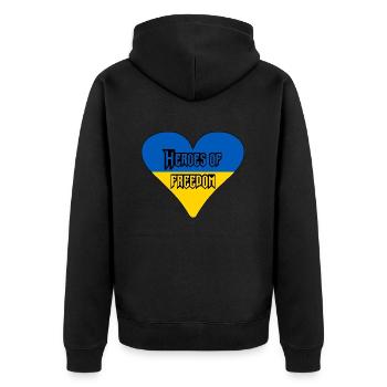 Héros de la liberté - Veste à capuche bio Premium Unisexe - noir - Dos - Nico (187cm)