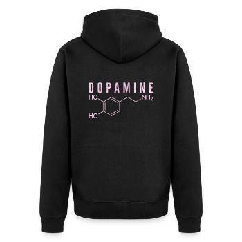 Molécule de dopamine - Veste à capuche bio Premium Unisexe - noir - Dos - Nico (187cm)