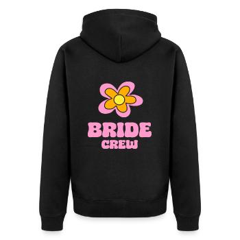 Bride Crew - Bridesmaids Groomsman Wedding - Unisex Premium Organic Zip Hoodie - black - Back - Nico (187cm)