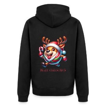 Drôle de renne Noël - Veste à capuche bio Premium Unisexe - noir - Dos - Nico (187cm)