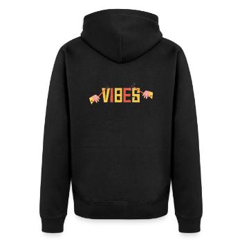 Vibes - Vibraphone Musician Vintage Jazz - Unisex Premium Organic Zip Hoodie - black - Back - Nico (187cm)