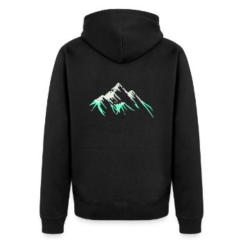 Montagnes 001 - Veste à capuche bio Premium Unisexe - noir - Dos - Nico (187cm)