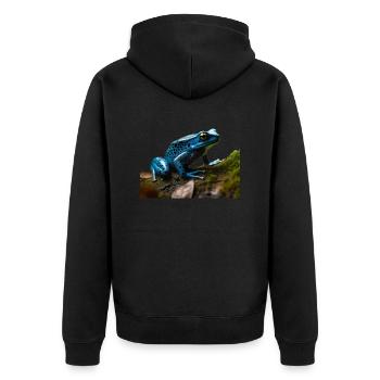 Les grenouilles à fléchettes empoisonnées sont utilisées par les peuples autochtones - Veste à capuche bio Premium Unisexe - noir - Dos - Nico (187cm)