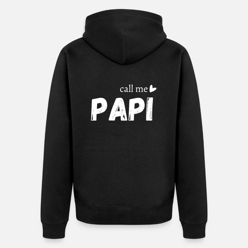 Call me papi - Veste à capuche bio Premium Unisexe - noir
