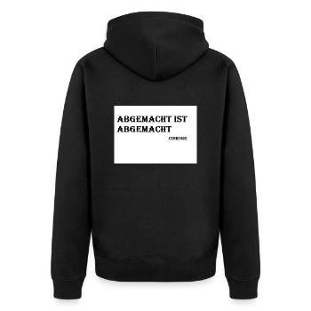 Chirurg - Unisex Premium Bio Zip Hoodie - Schwarz - Hinten - Nico (187cm)