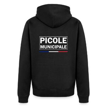 Picole Municipale - Veste à capuche bio Premium Unisexe - noir - Dos - Nico (187cm)