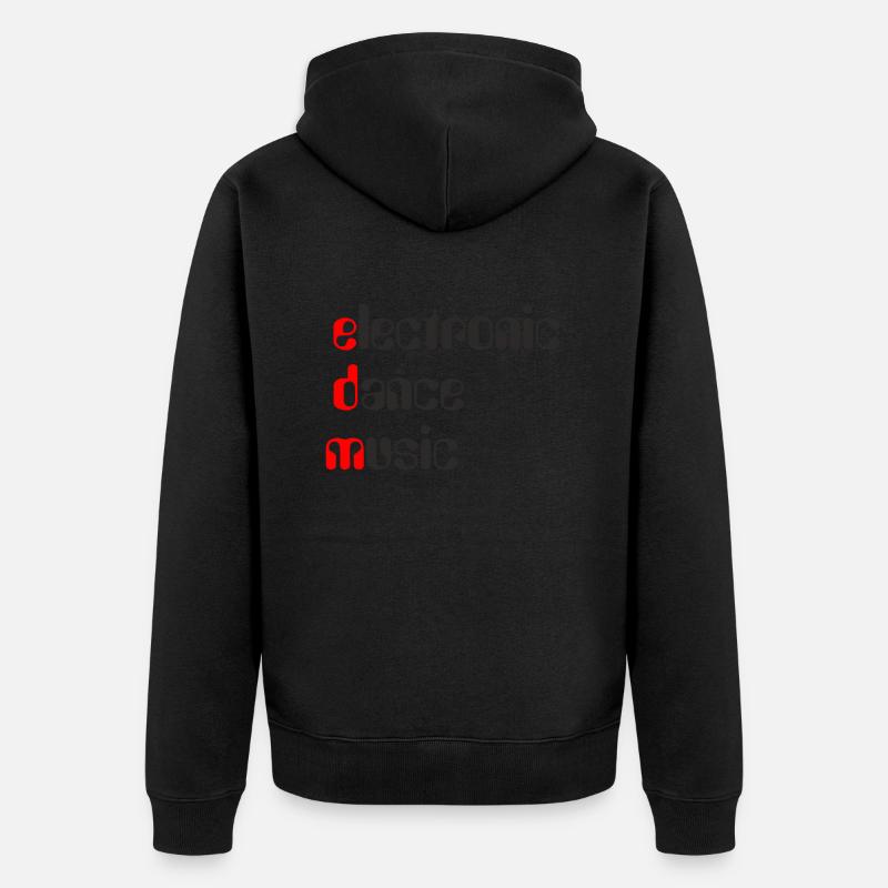 Musique de danse électronique EDM - Veste à capuche bio Premium Unisexe - noir
