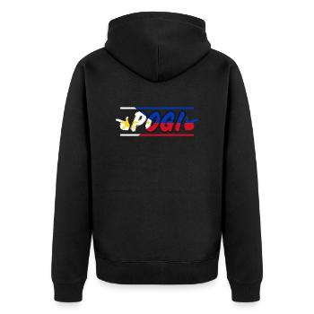 Philippines Filipino Pogi Vintage Sweet I Gift - Unisex Premium Organic Zip Hoodie - black - Back - Nico (187cm)