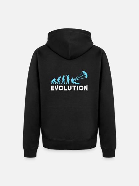 Evolution Kitesurf | Design pour Kitesurfer - Veste à capuche bio Premium Unisexe - noir
