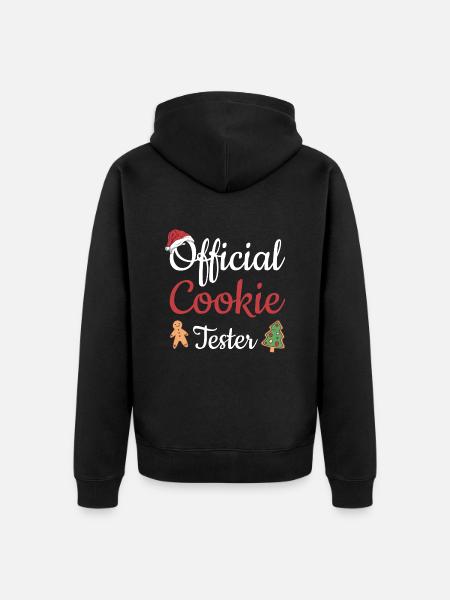 Baking Offical Cookie Tester Cookie - Unisex Premium Organic Zip Hoodie - black