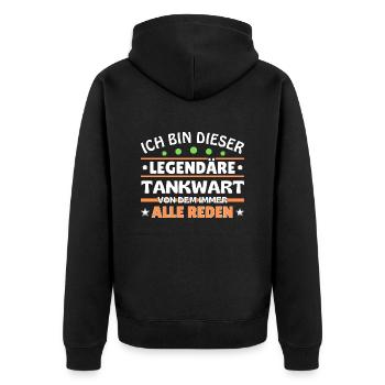 I'm that legendary gas station attendant - Unisex Premium Organic Zip Hoodie - black - Back - Nico (187cm)