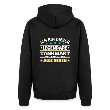 I'm that legendary gas station attendant - Unisex Premium Organic Zip Hoodie - black - Back - Nico (187cm)