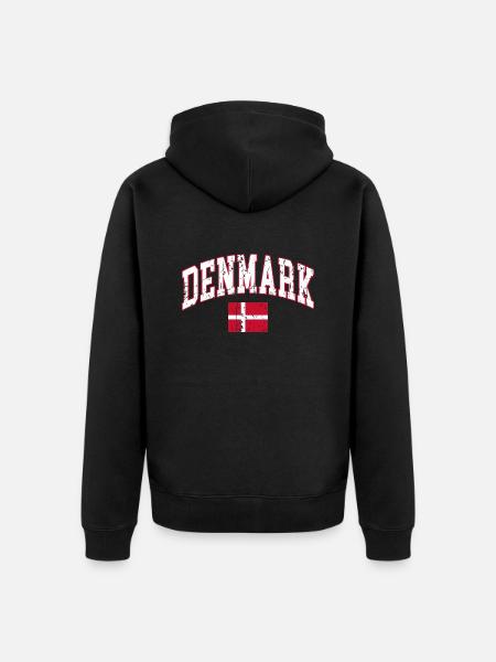 Danemark drapeau Danemark - Veste à capuche bio Premium Unisexe - noir