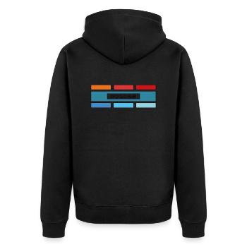 Colors square T-shirt Hoodie Sweatshirts - Unisex Premium Organic Zip Hoodie - black - Back - Nico (187cm)