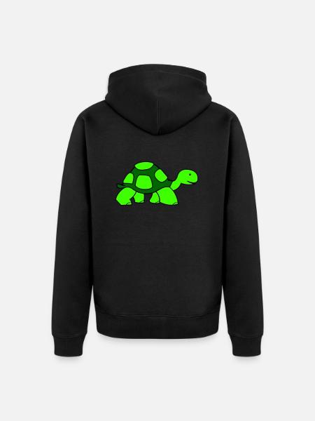 Turtle - Unisex Premium Organic Zip Hoodie - black