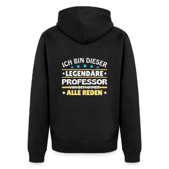 Je suis ce professeur légendaire - Veste à capuche bio Premium Unisexe - noir - Dos - Nico (187cm)