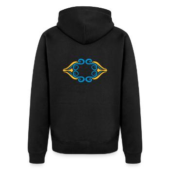 Frame decorative artistic ornament - Unisex Premium Organic Zip Hoodie - black - Back - Nico (187cm)
