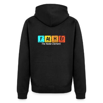 F-At-H-Er L’élément noble Cool Father designs - Veste à capuche bio Premium Unisexe - noir - Dos - Nico (187cm)