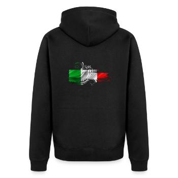 Italien Italienisch Rom Europa Italien Italien Mailand - Unisex Premium Bio Zip Hoodie - Schwarz - Hinten - Nico (187cm)
