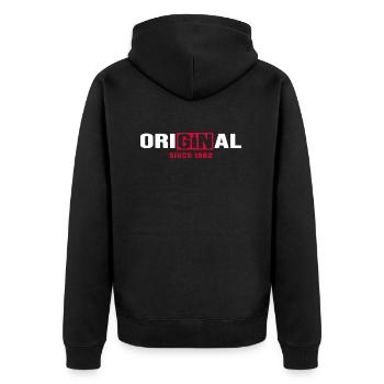1982 Birthday anniversary Original Gin - Unisex Premium Organic Zip Hoodie - black - Back - Nico (187cm)
