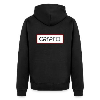 Bitcoin Trading Crypto Aktien - Unisex Premium Bio Zip Hoodie - Schwarz - Hinten - Nico (187cm)