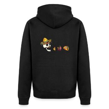 Funny Eating Tacos Cinco De Mayo Boys Kids Woman - Unisex Premium Organic Zip Hoodie - black - Back - Nico (187cm)