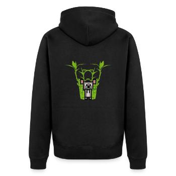 Koala eats Bamboo - Unisex Premium Organic Zip Hoodie - black - Back - Nico (187cm)