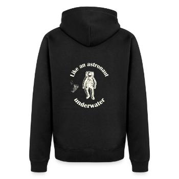 Astronaute plongeur. - Veste à capuche bio Premium Unisexe - noir - Dos - Nico (187cm)