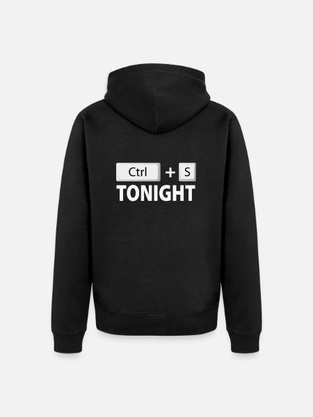 Save (Ctrl + S) tonight - Unisex Premium Organic Zip Hoodie - black