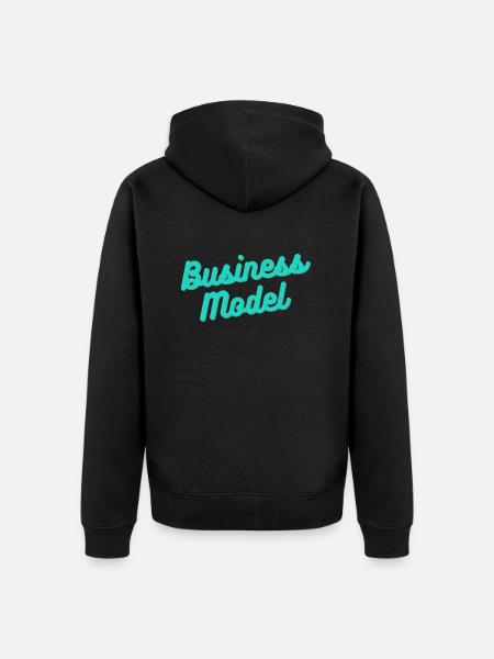 Business model - Veste à capuche bio Premium Unisexe - noir