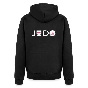 Judo Judoka hajime - Veste à capuche bio Premium Unisexe - noir - Dos - Nico (187cm)