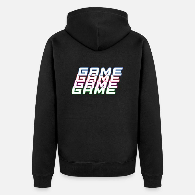 Game gamer - Veste à capuche bio Premium Unisexe - noir