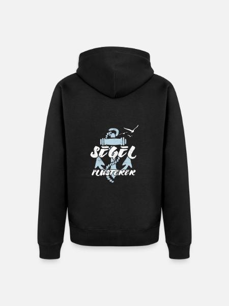 Segel Flüsterer - Segler Geschenk - Unisex Premium Bio Zip Hoodie - Schwarz