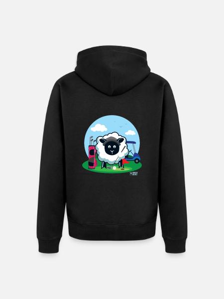 Ewe like Golf? - Unisex Premium Organic Zip Hoodie - black