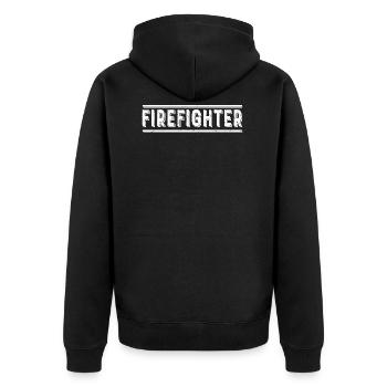 Firefighter Firefighter Firefighter Firefighter - Unisex Premium Organic Zip Hoodie - black - Back - Nico (187cm)