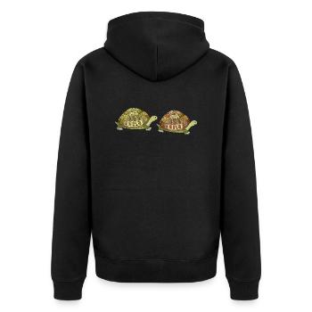 Turtles - Unisex Premium Organic Zip Hoodie - black - Back - Nico (187cm)