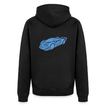 Voiture de sport Buga - Veste à capuche bio Premium Unisexe - noir - Dos - Nico (187cm)