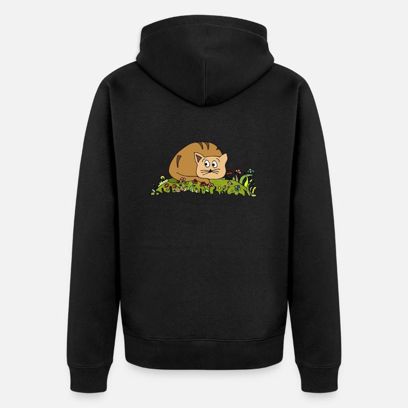 chat - Veste à capuche bio Premium Unisexe - noir
