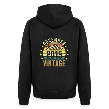 Legends Were Born In December 2019 - 2019 Edition - Unisex Premium Organic Zip Hoodie - black - Back - Nico (187cm)
