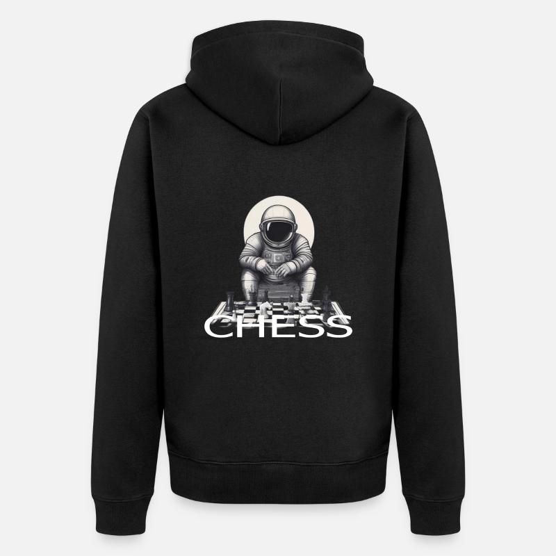 Échecs - Veste à capuche bio Premium Unisexe - noir