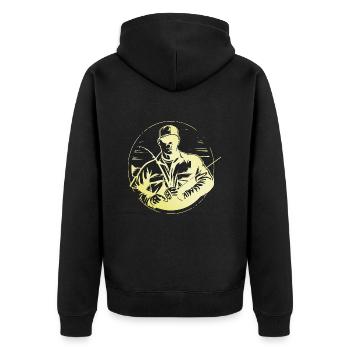 Pêcheur Homme - Veste à capuche bio Premium Unisexe - noir - Dos - Nico (187cm)