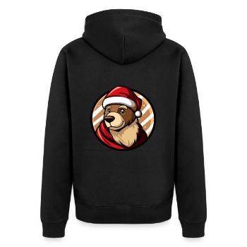 Noël de l’ours Noël - Veste à capuche bio Premium Unisexe - noir - Dos - Nico (187cm)