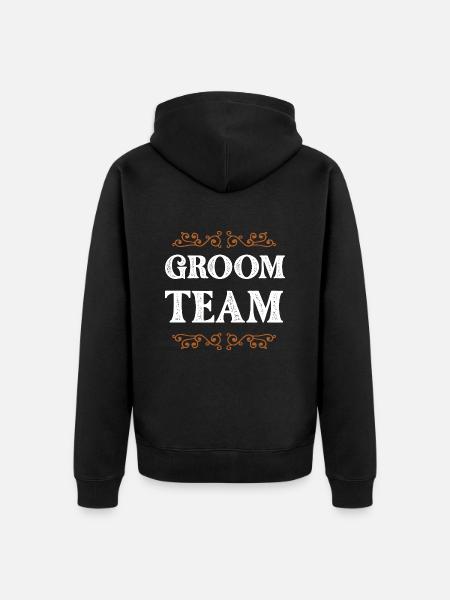 Groom Crew - Unisex Premium Organic Zip Hoodie - black