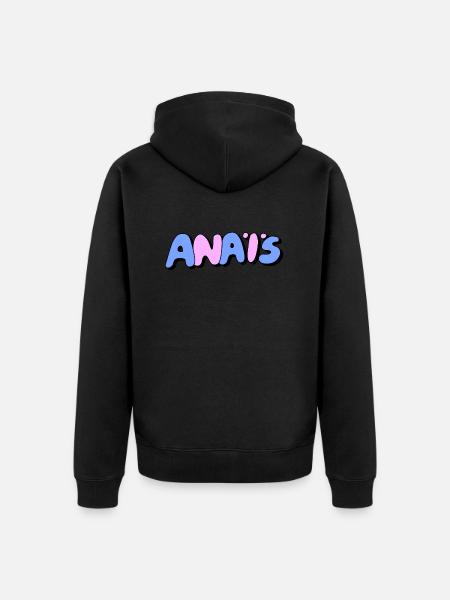 Anais - Unisex Premium Bio Zip Hoodie - Schwarz