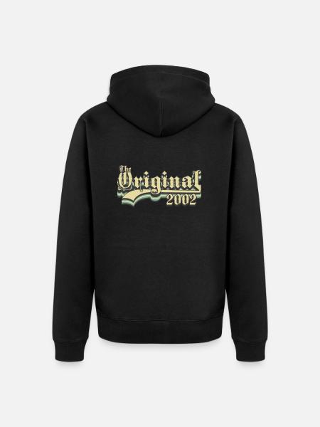 Né en 2002 l’original - Veste à capuche bio Premium Unisexe - noir