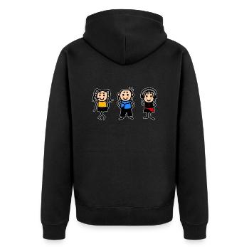 Children in the digital world - Future Online - Unisex Premium Organic Zip Hoodie - black - Back - Nico (187cm)