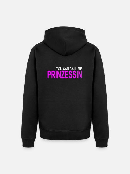 Appelez-moi Princesse - Veste à capuche bio Premium Unisexe - noir